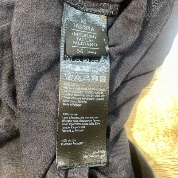 All Saints Feather Dreams Tee Women M Black Lightweight Stretchy Soft Oversized - Picture 5 of 5